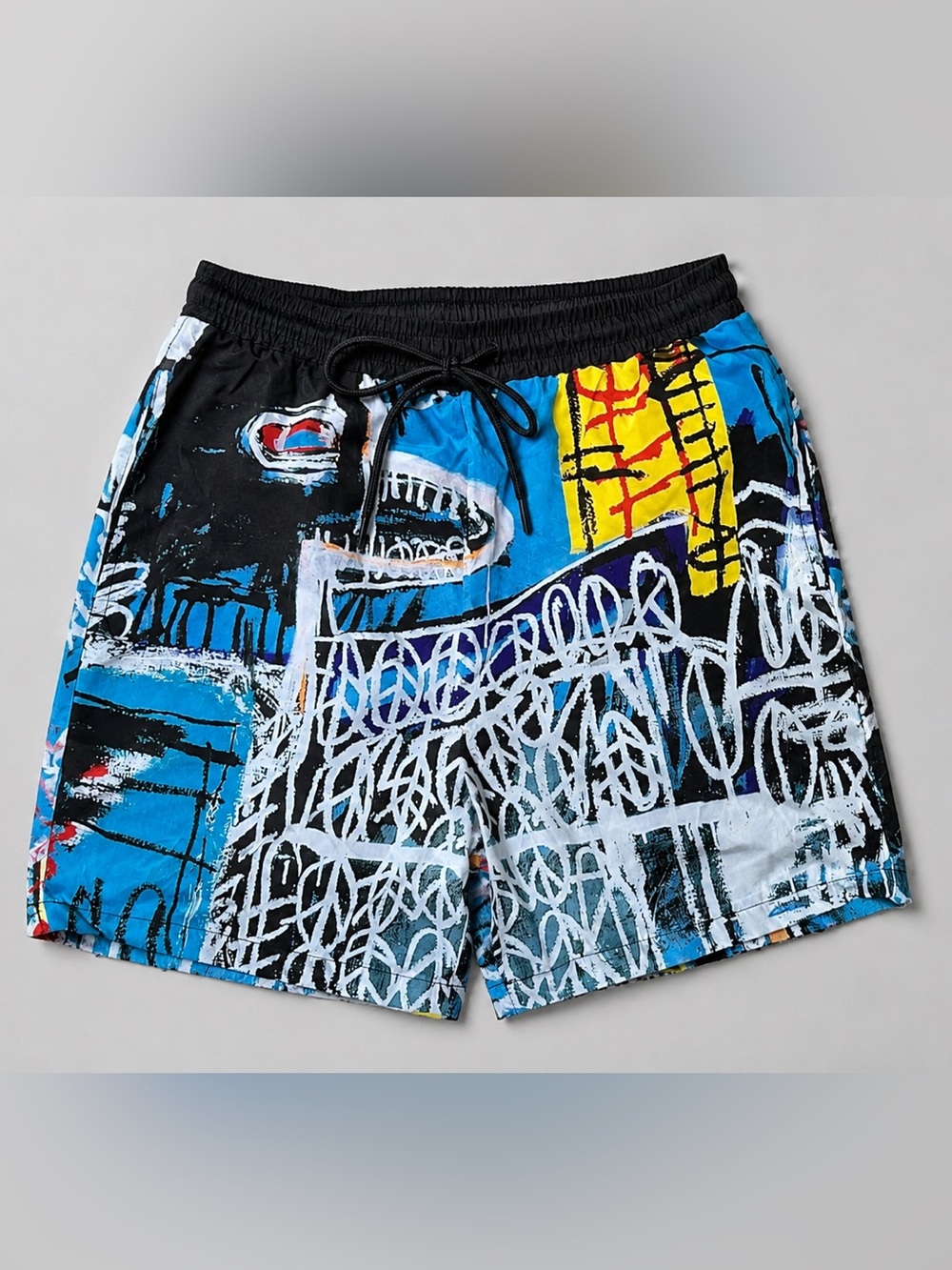 Reason x Jean-Michel Basquiat Swim Trunks Shorts Men's Small Abstract Art